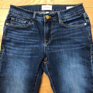 Frame Le Garcon Mid Rise Straight Leg Blue Jeans Size 25